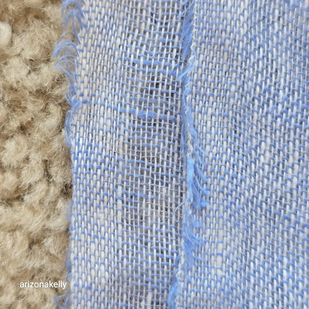 Linen Scarf Sartoria delle Sirene Italy Blue Stripe